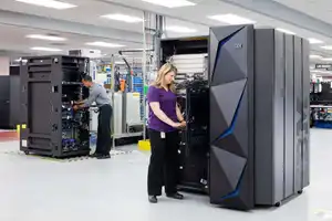 IBM Mainframe Rack with Worker